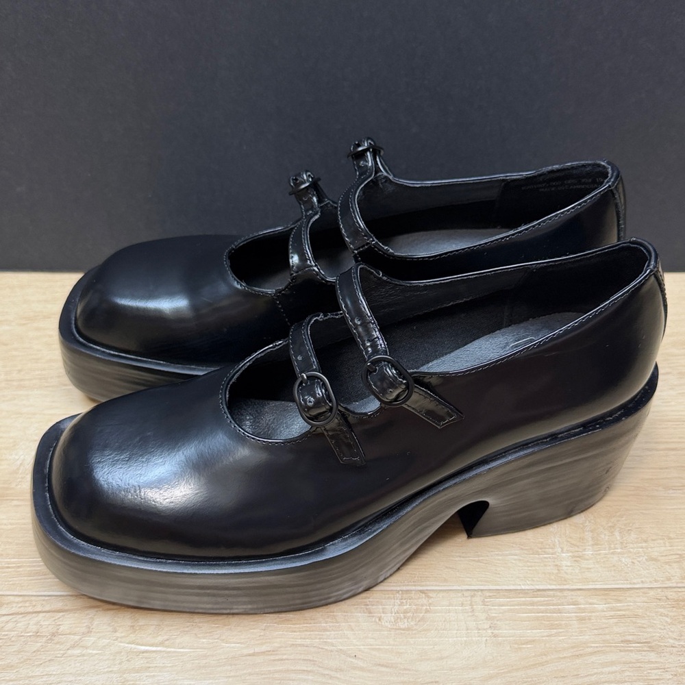 Camper Black Double-Strap Platform Mary Jane Shoes - Picture 7 of 11